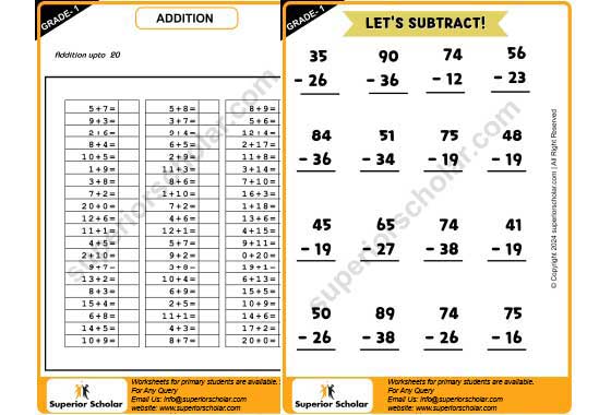 Addition & subtraction