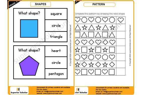 Shapes & Pattern Worksheet