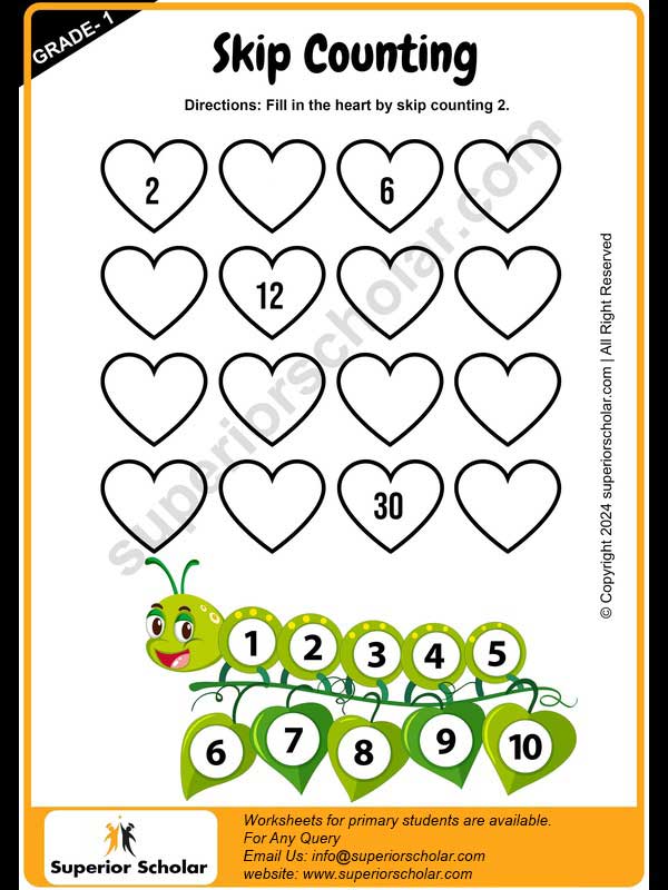 skip counting worksheet