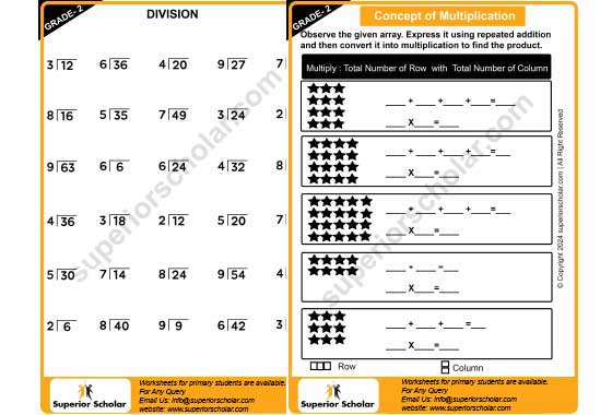 multiply & division worksheet