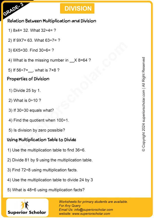Division Worksheet