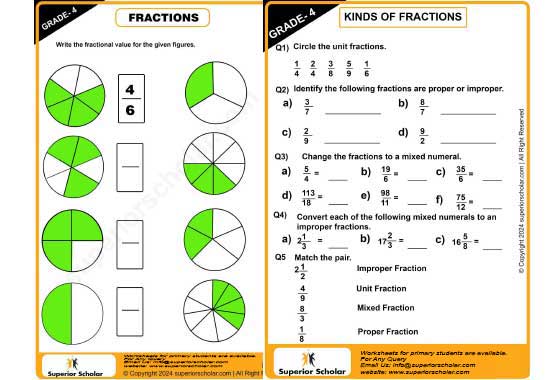 fractions worksheet
