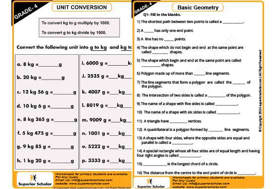 measurement-geometry worksheet
